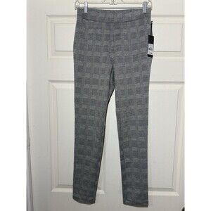 Plaid Perfect Pants By Black Tape Size XS NWT Dress Pants Pockets Elastic Waist